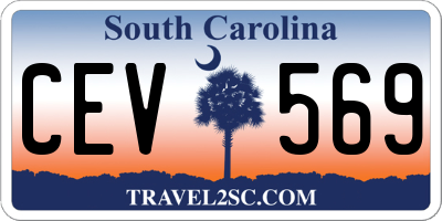 SC license plate CEV569