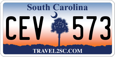 SC license plate CEV573