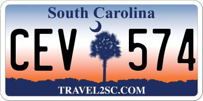 SC license plate CEV574