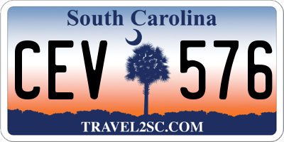 SC license plate CEV576