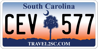 SC license plate CEV577