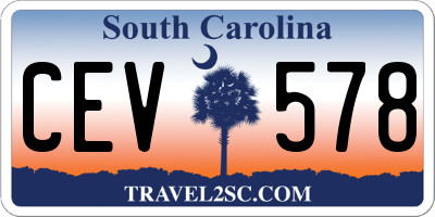 SC license plate CEV578