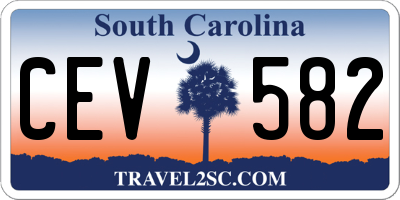 SC license plate CEV582
