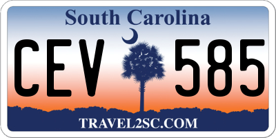 SC license plate CEV585