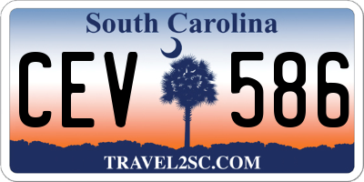 SC license plate CEV586