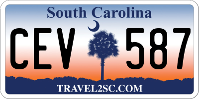 SC license plate CEV587