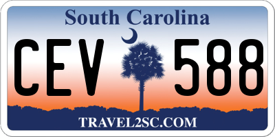 SC license plate CEV588