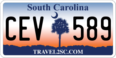 SC license plate CEV589