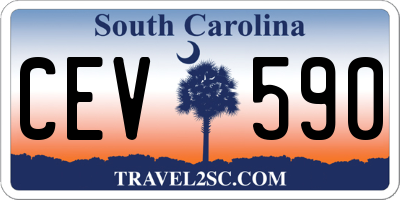SC license plate CEV590