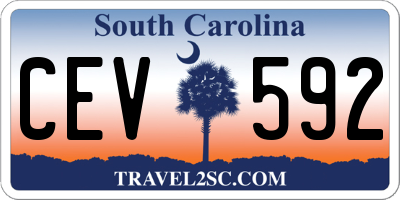 SC license plate CEV592