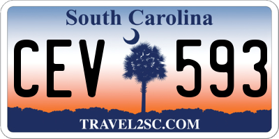 SC license plate CEV593