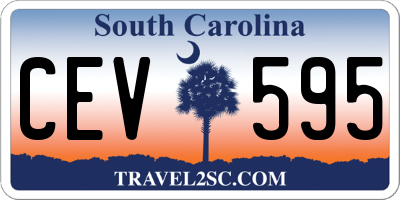 SC license plate CEV595