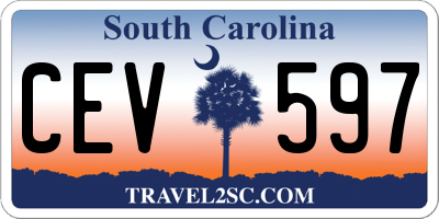 SC license plate CEV597