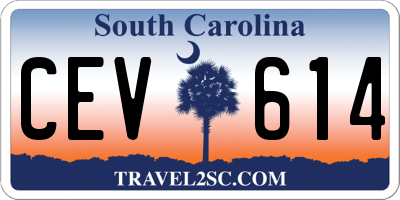 SC license plate CEV614
