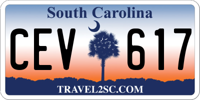 SC license plate CEV617