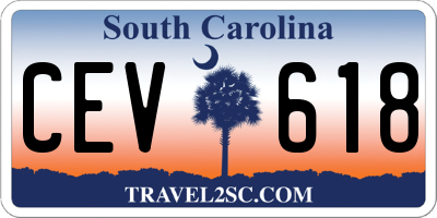 SC license plate CEV618