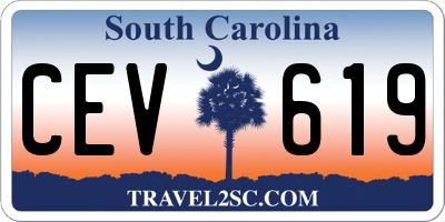 SC license plate CEV619