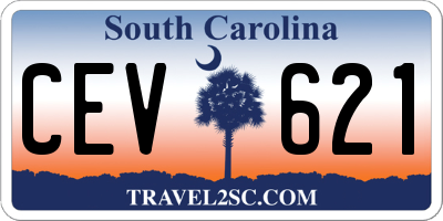 SC license plate CEV621