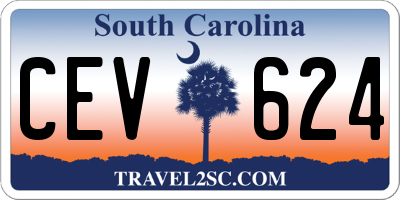 SC license plate CEV624