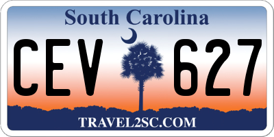 SC license plate CEV627