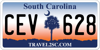 SC license plate CEV628