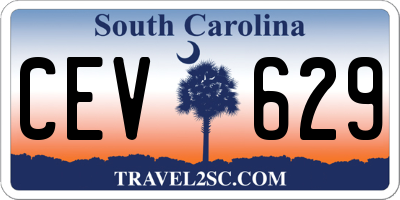 SC license plate CEV629