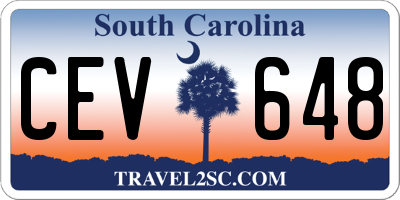 SC license plate CEV648