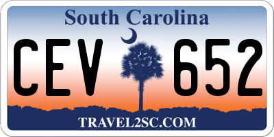 SC license plate CEV652