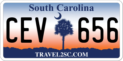 SC license plate CEV656
