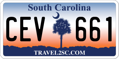SC license plate CEV661