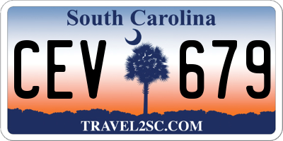 SC license plate CEV679