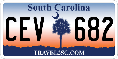 SC license plate CEV682