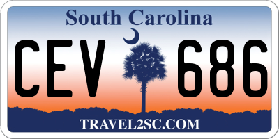 SC license plate CEV686