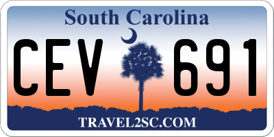 SC license plate CEV691
