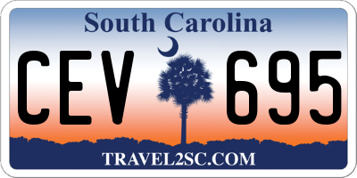 SC license plate CEV695