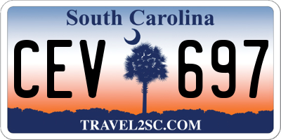 SC license plate CEV697