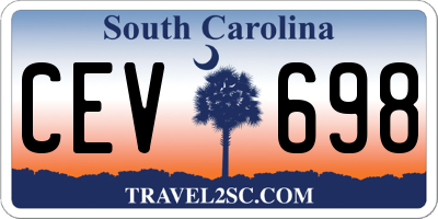 SC license plate CEV698
