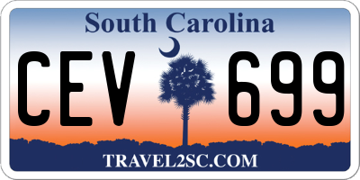 SC license plate CEV699