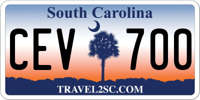 SC license plate CEV700