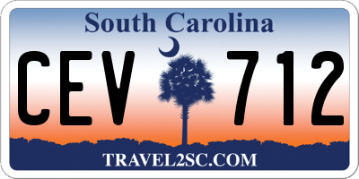 SC license plate CEV712