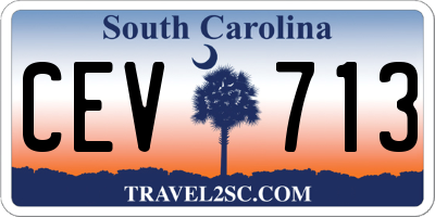 SC license plate CEV713