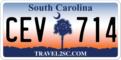 SC license plate CEV714