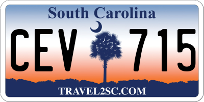 SC license plate CEV715