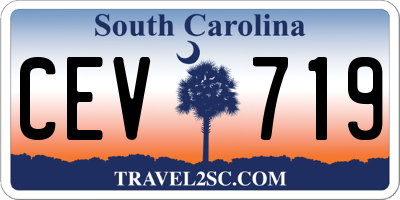 SC license plate CEV719