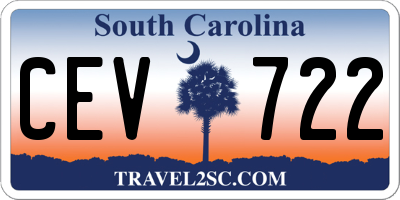 SC license plate CEV722