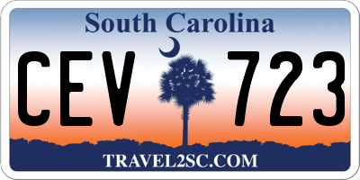 SC license plate CEV723