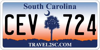 SC license plate CEV724