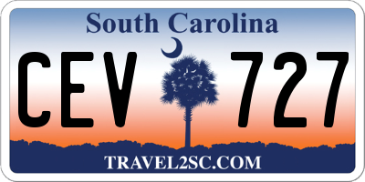 SC license plate CEV727