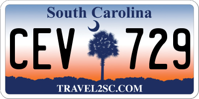 SC license plate CEV729