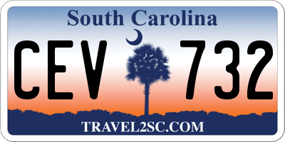 SC license plate CEV732